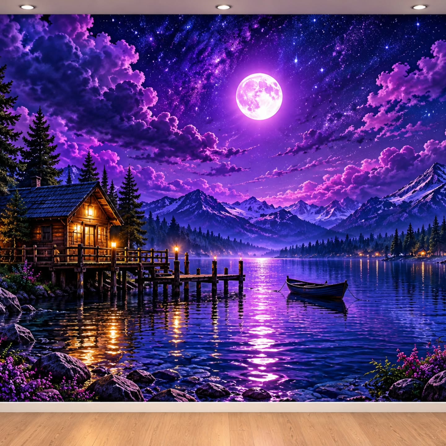 Hayallerin Başladığı Yerde 3D duvar posteri, düz tasarım görünümü